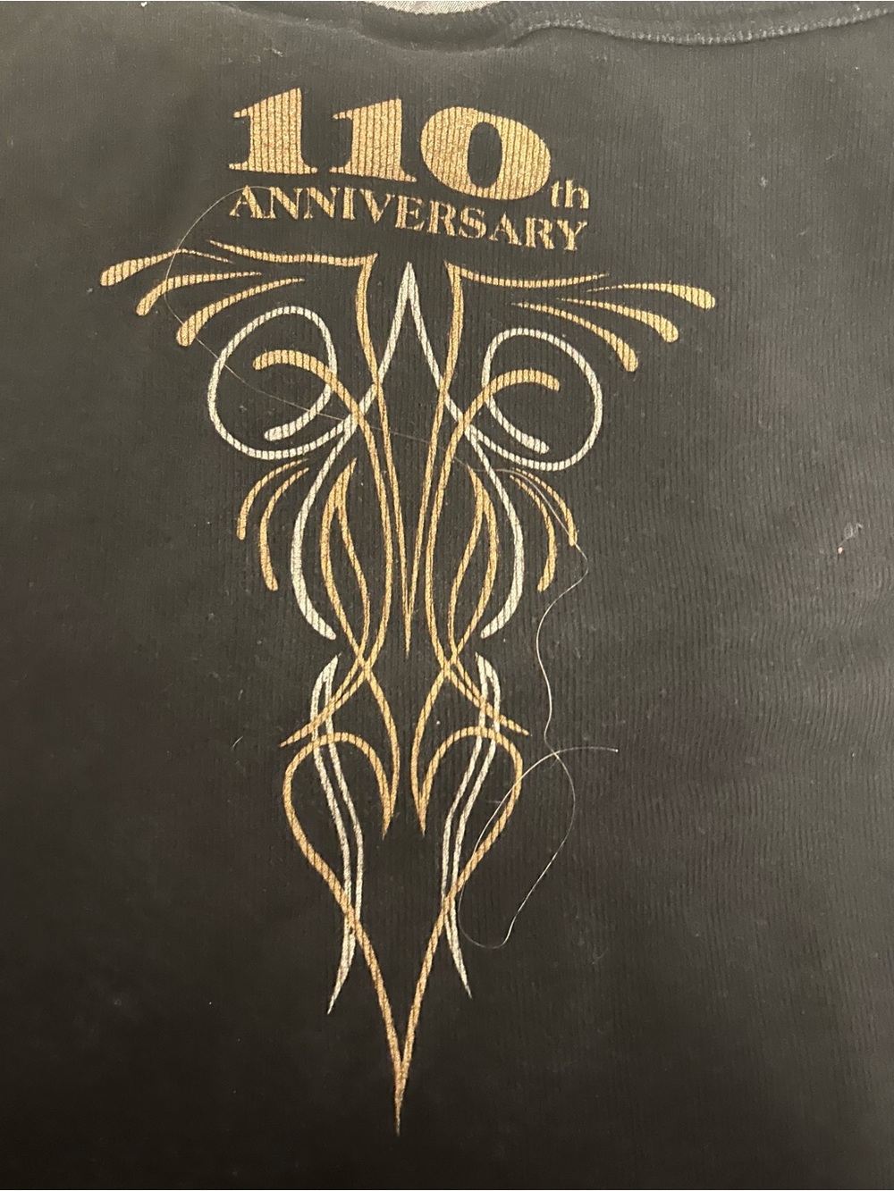 Women’s Harley-Davidson Black Tee with Subtle gold 110 anniversary Logo Detail - Picture 4 of 6